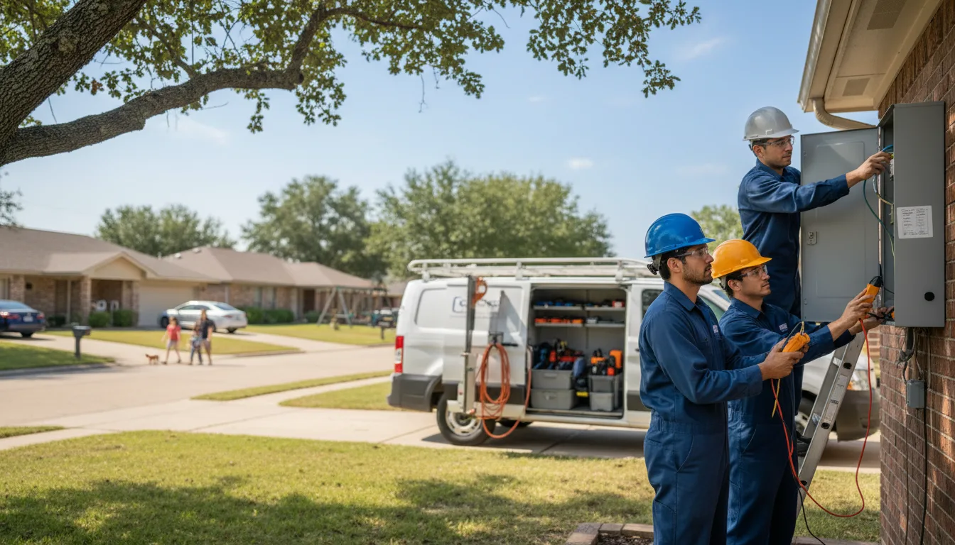 Certified electrician providing emergency electrical services in Goodfellow Afb, TX